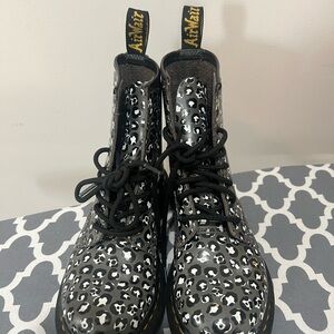 Dr. Martens Gray Lace-Up Boots